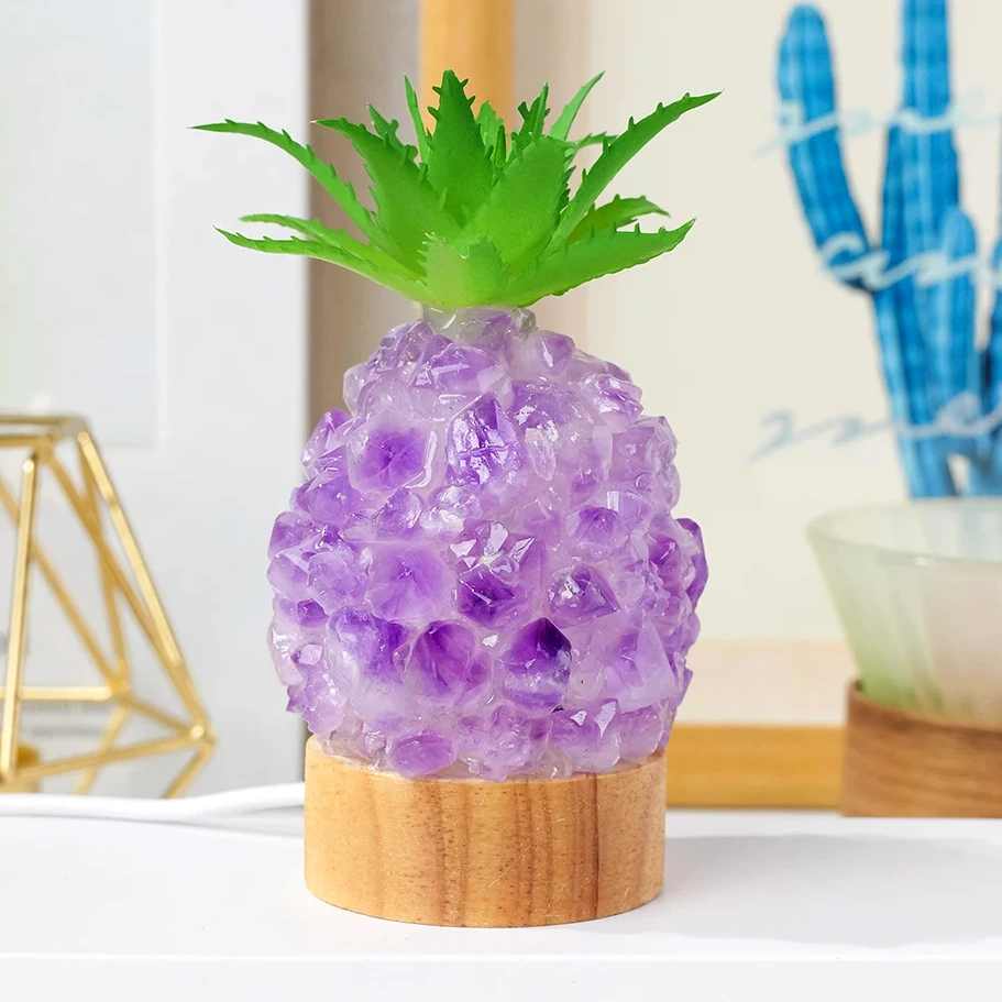 LIQUIDACIÓN - Lampara de Piña - Amatista (12x5cm)