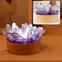 Lampara de Puntas de Amatista & Cuarzo cristal (6cm diametro)