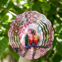 Windspinner 20cm NUEVOS - Loritos enamorados (Pintado ambos lados)