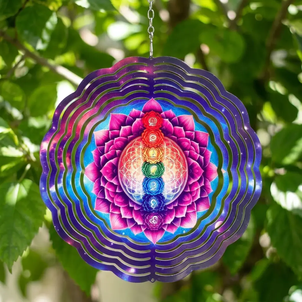 Windspinner 20cm NUEVOS - Mandala 7 Chakras (Pintado ambos lados)
