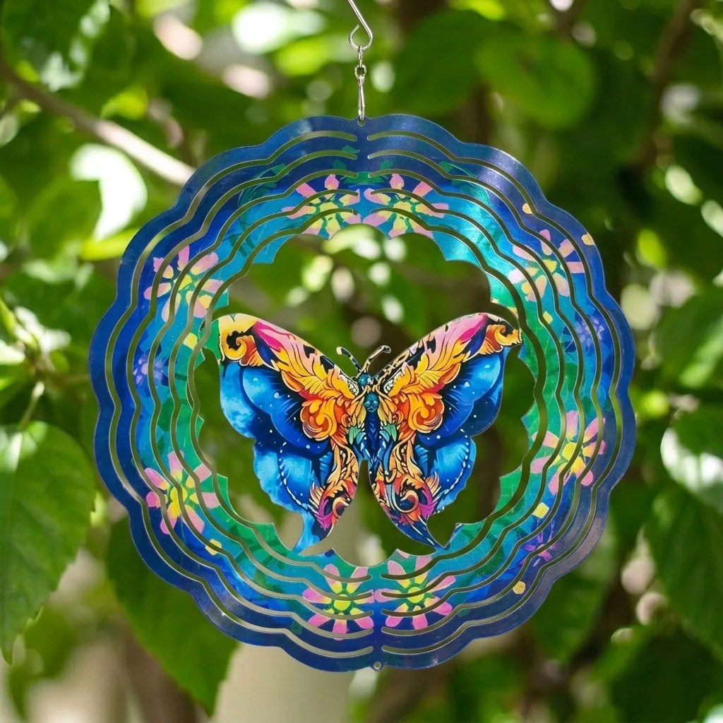 Windspinner Pintado 30cm - Mariposa Azul (Liquidación)