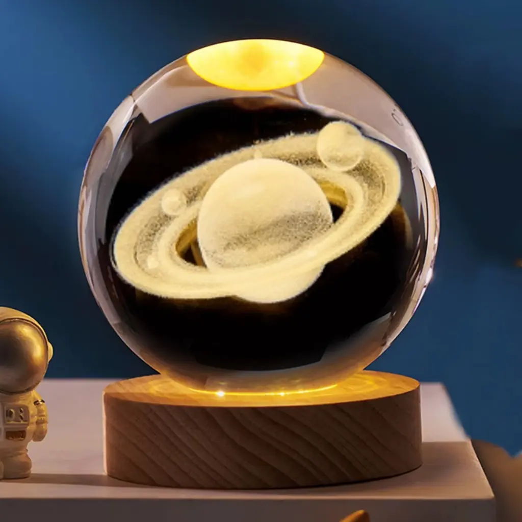Lampara Esfera de Vidrio - Saturno (8cm)