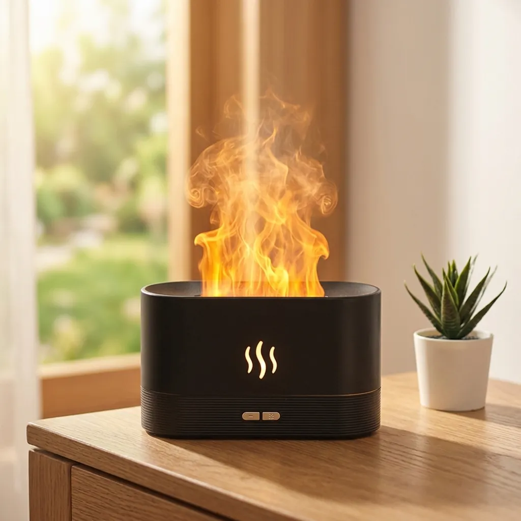 Humidificador USB Fogata Negro (Sin filtro - apto aceites) 