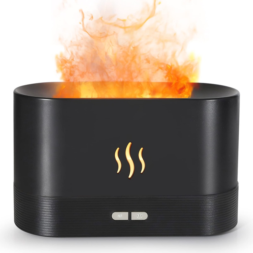 PROMO X5 - Humidificador USB Fogata Negro (Sin filtro - apto aceites)