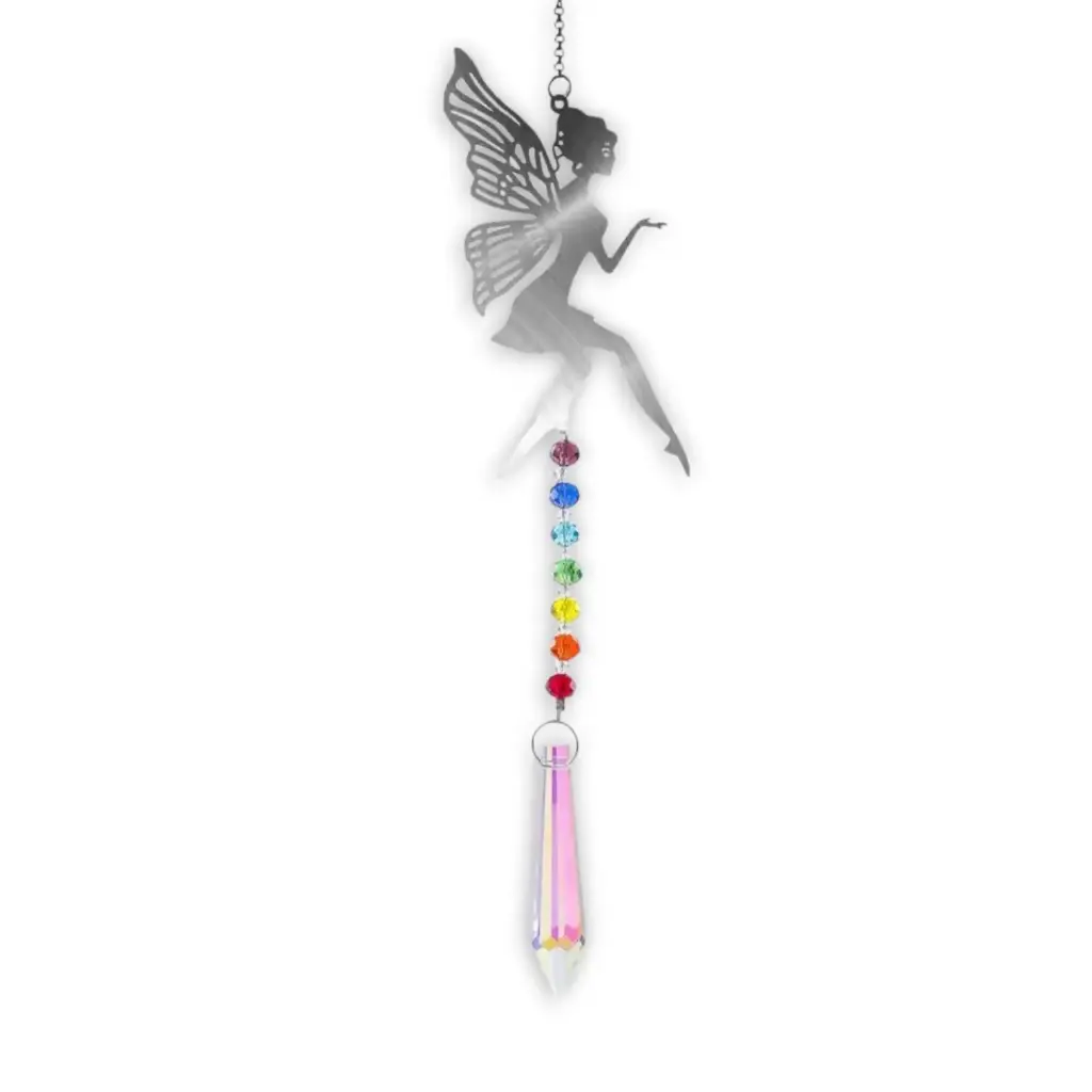 Colgante Atrapasol de Acero Inox. - Hada (35x5cm)