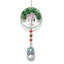Colgante de Cristales - Arbol de Cuarzo verde 10cm