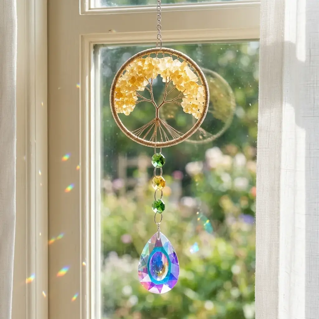 Colgante de Cristales - Arbol de Citrino 10cm