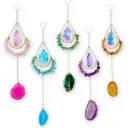 Colgante de Cristales - Gota color con Ágata (44x7cm)