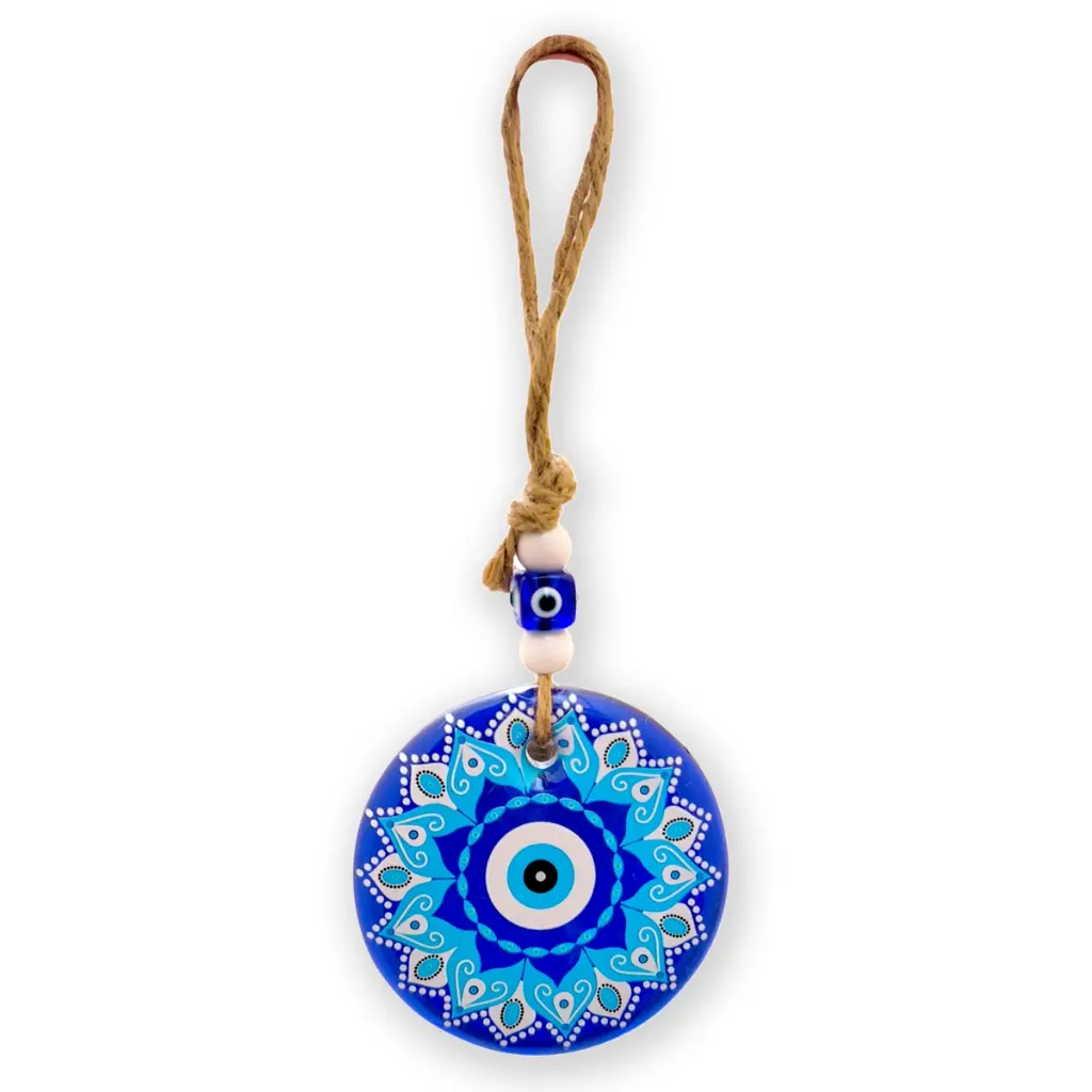 Colgante - Ojo turco con soga GRANDE (20x8cm)