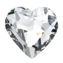 Atrapasol - Corazon de vidrio transparente grande (4,5cm)