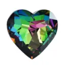 Atrapasol - Corazon de Vidrio Verde Grande (4,5cm)