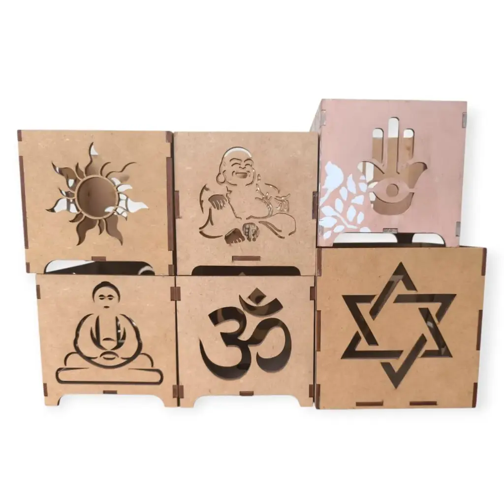 LIQUIDACIÓN - 6 Cuencos Lamparas de Sal Fibro (para pintar)