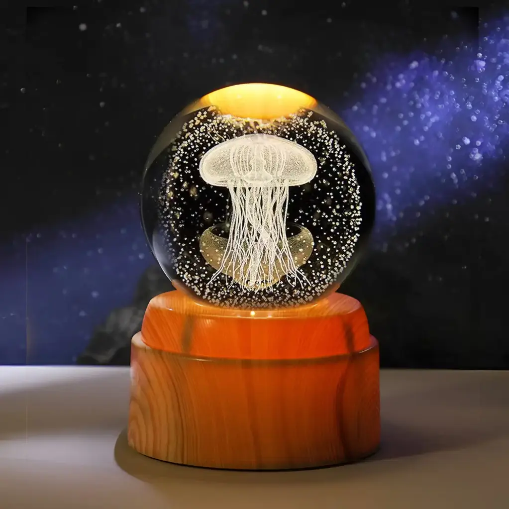 Lampara Esfera de Vidrio GIRATORIA - Medusa (6cm)