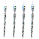 Cola para Windspinner - Espiral plástica brillante 29cm (Plateada)