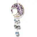 Colgante de Cristales - Luna con Árbol Amatista (49x10cm) 