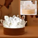 Lampara de Puntas de Cuarzo Cristal (6cm diametro) CAJA ABOLLADA