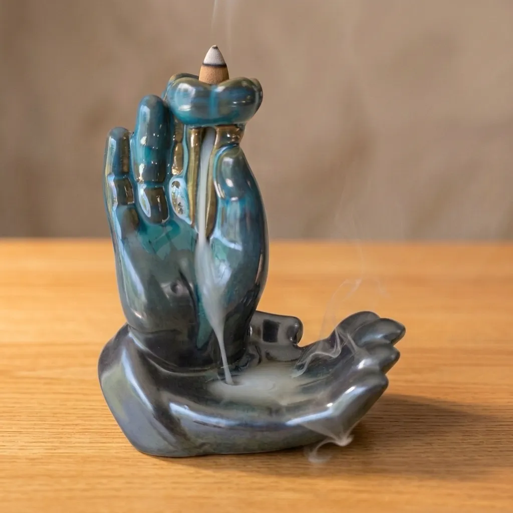Cascada de humo Cerámica Mano sobre Mano (12x9cm)