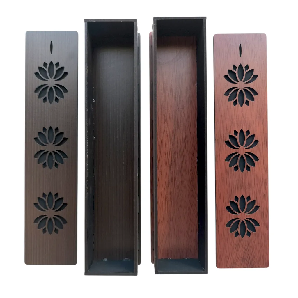 Caja Guarda y Portasahumerio Grande de Lotos (26x6x4 cm)