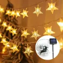 Guirnalda Solar Luz Cálida 5mts - Estrellas (5mts)
