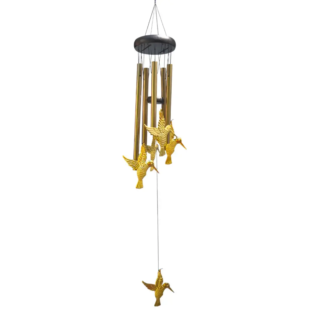 Llamador de Angeles con Colibrí Dorado (42x9cm)