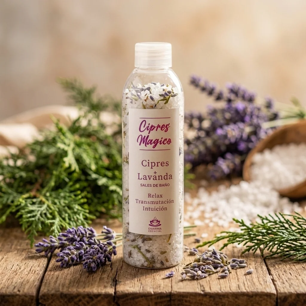 Envase 200ml - Sales de Baño Cipres & Lavanda