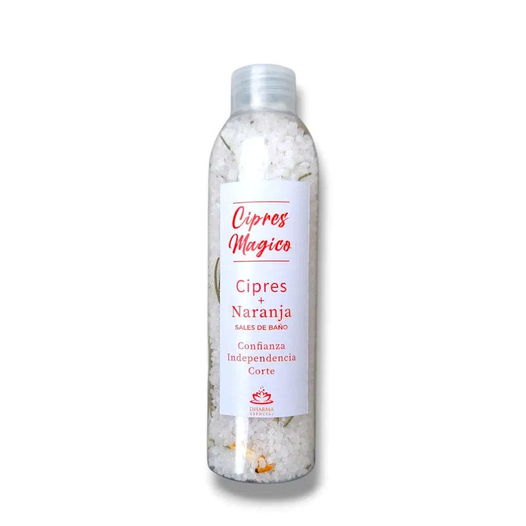 Envase 200ml - Sales de Baño Cipres & Naranja (250g)