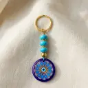 Llavero Circulo Mandala ojo turco (12x4cm)