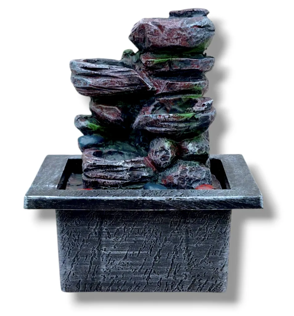 Fuente de Agua - Cascada de Piedras (19x15cm)