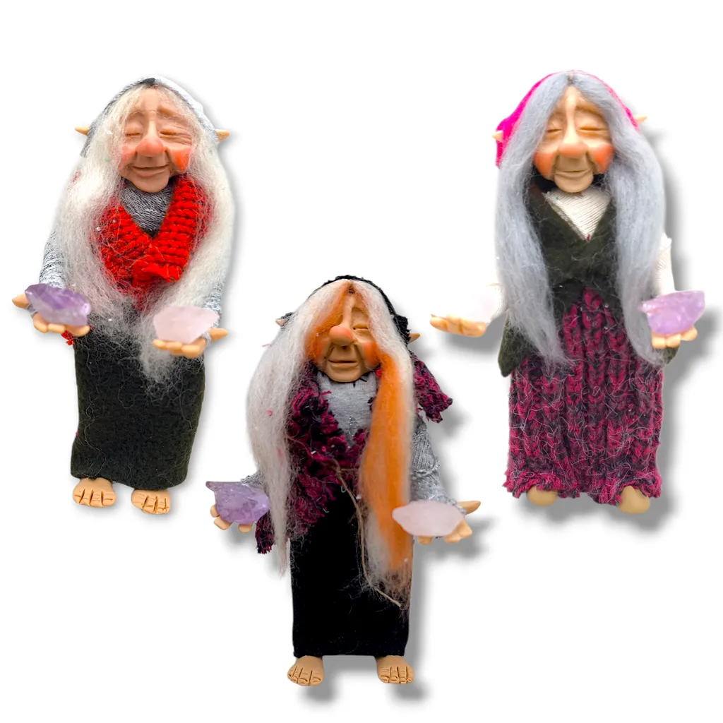 Duende Chamana - Amatista & Cuarzo Rosa (20cm)