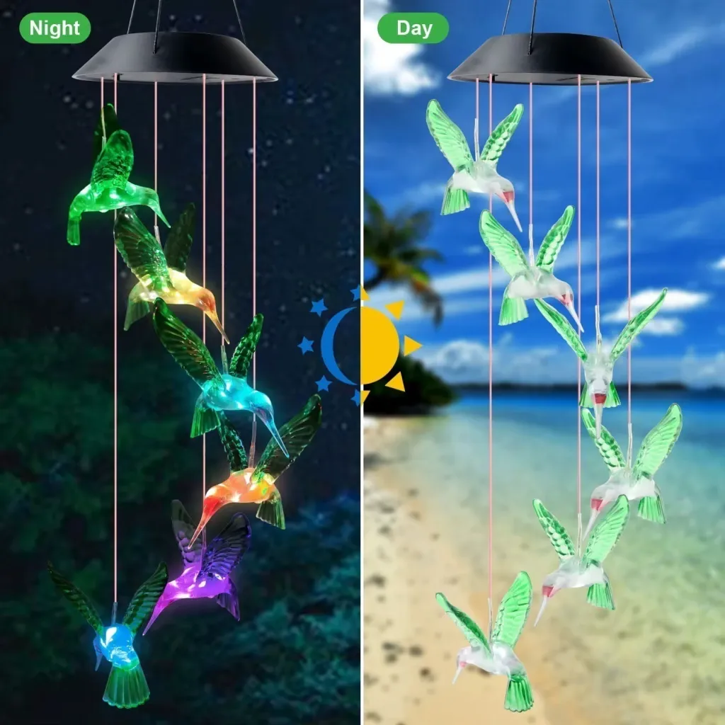 Colgante Solar para Luz Nocturna - Colibrí (75x12cm) 