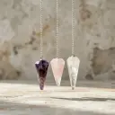 Péndulo de Cristales- 22cm