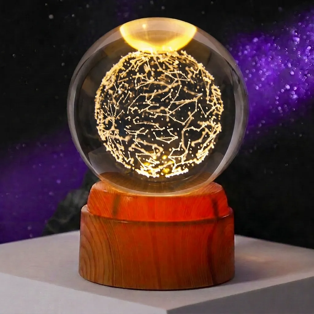 Lamp. Esfera de Vidrio GIRATORIA - Constelaciones (8cm)
