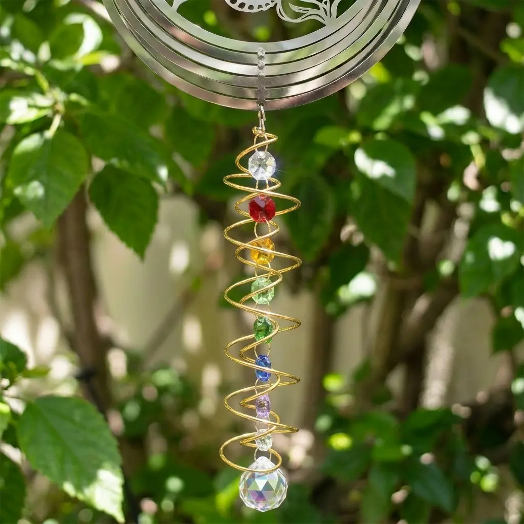 Cola para Windspinner Importada - Doble espiral DORADA (31cm)