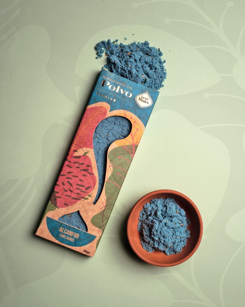 Sahumerio en Polvo S.M. Alcanfor con Laurel