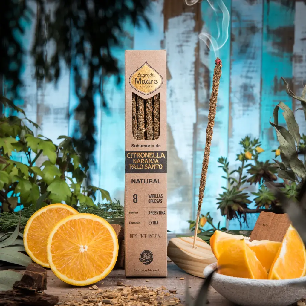 Sahumerios S.M. Natural Citronella, Naranja y Palo Santo