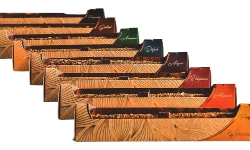 Caja porta guarda sahumerios + 7 Sahumerios Aromanza