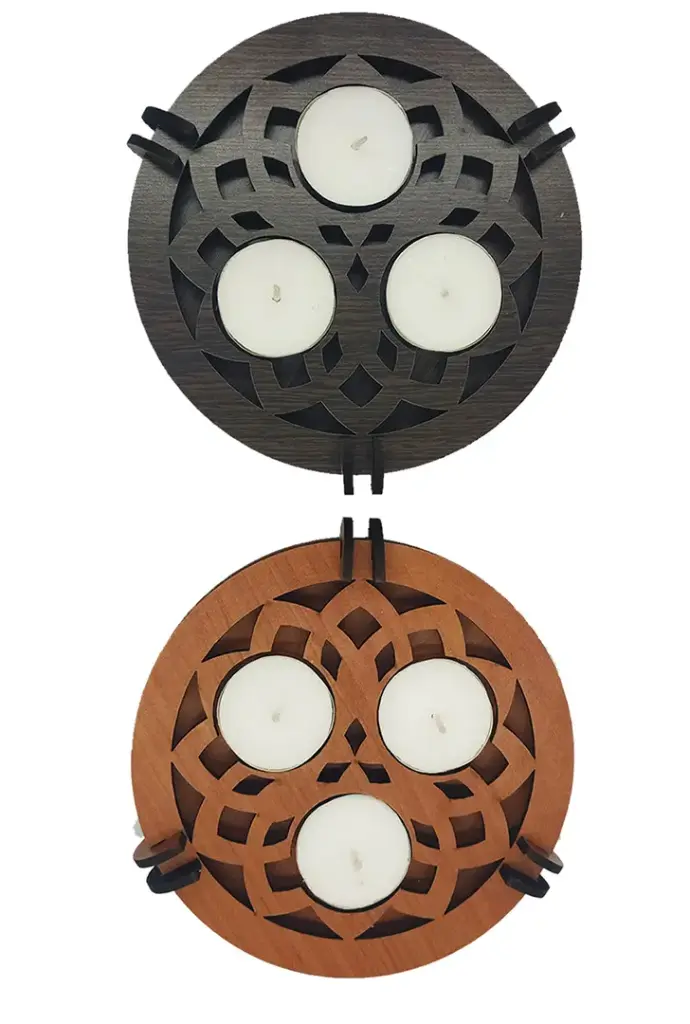 Portavela Triple Circular (Con Velas Incluidas)