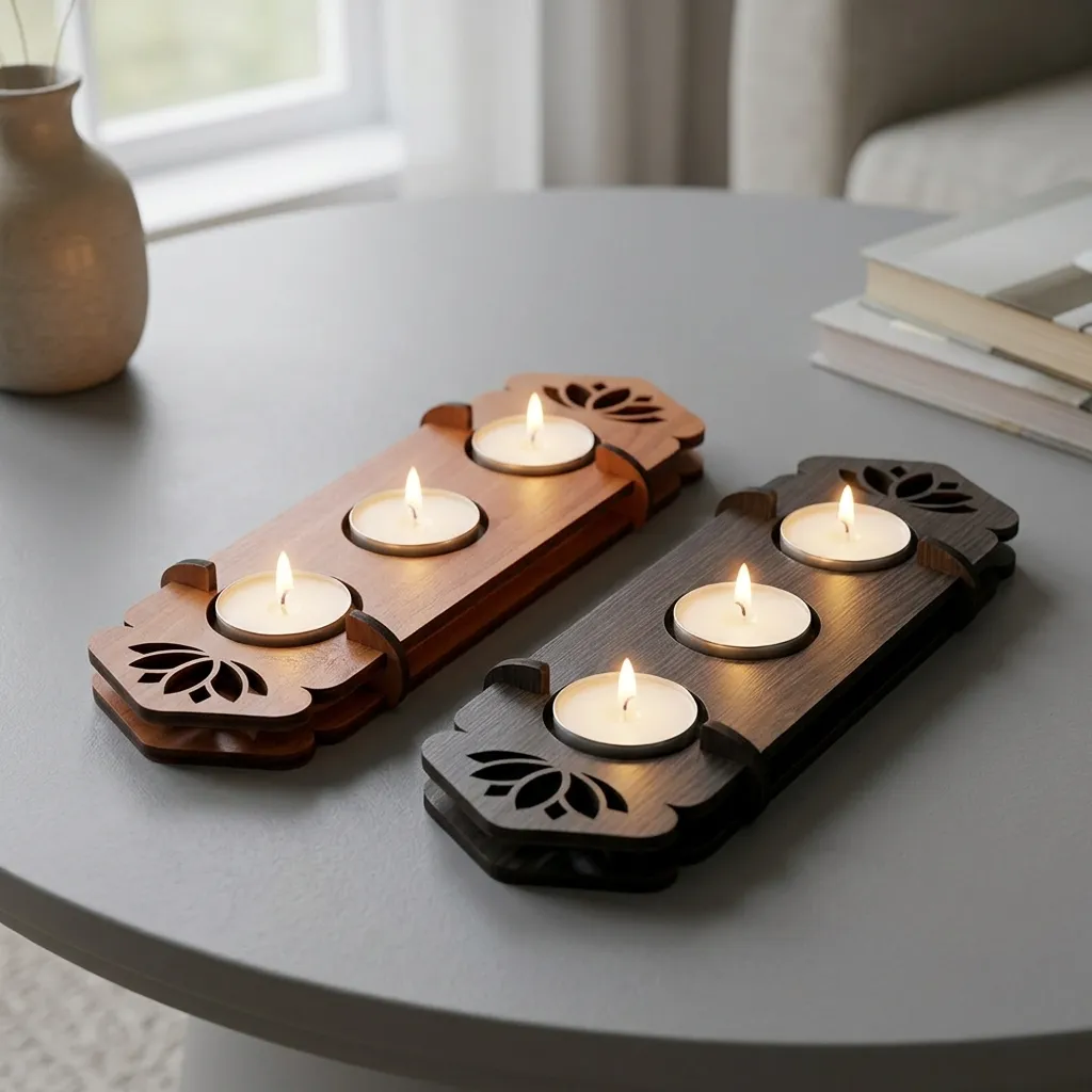 Portavela Triple Loto (Con velas incluidas)