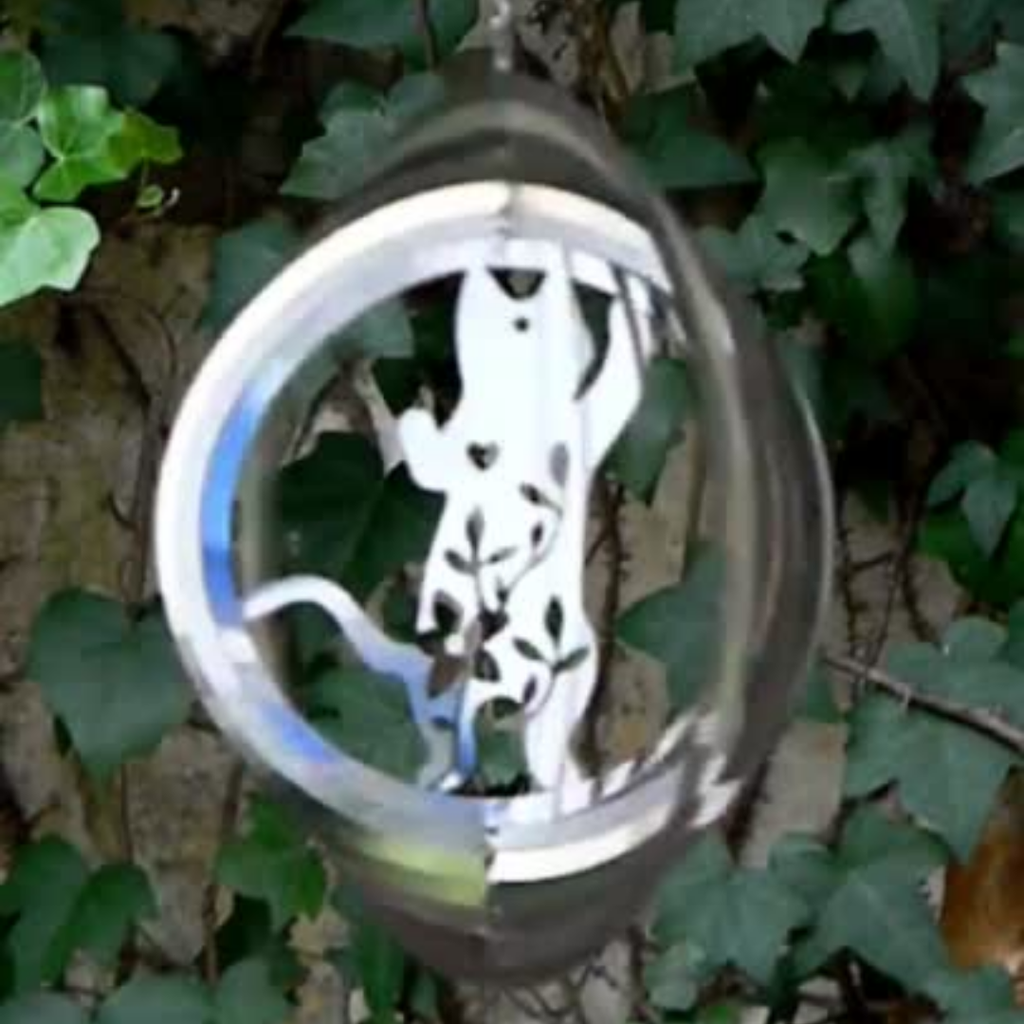 WindSpinner 20cm - Gato cósmico (Acero Inox.)
