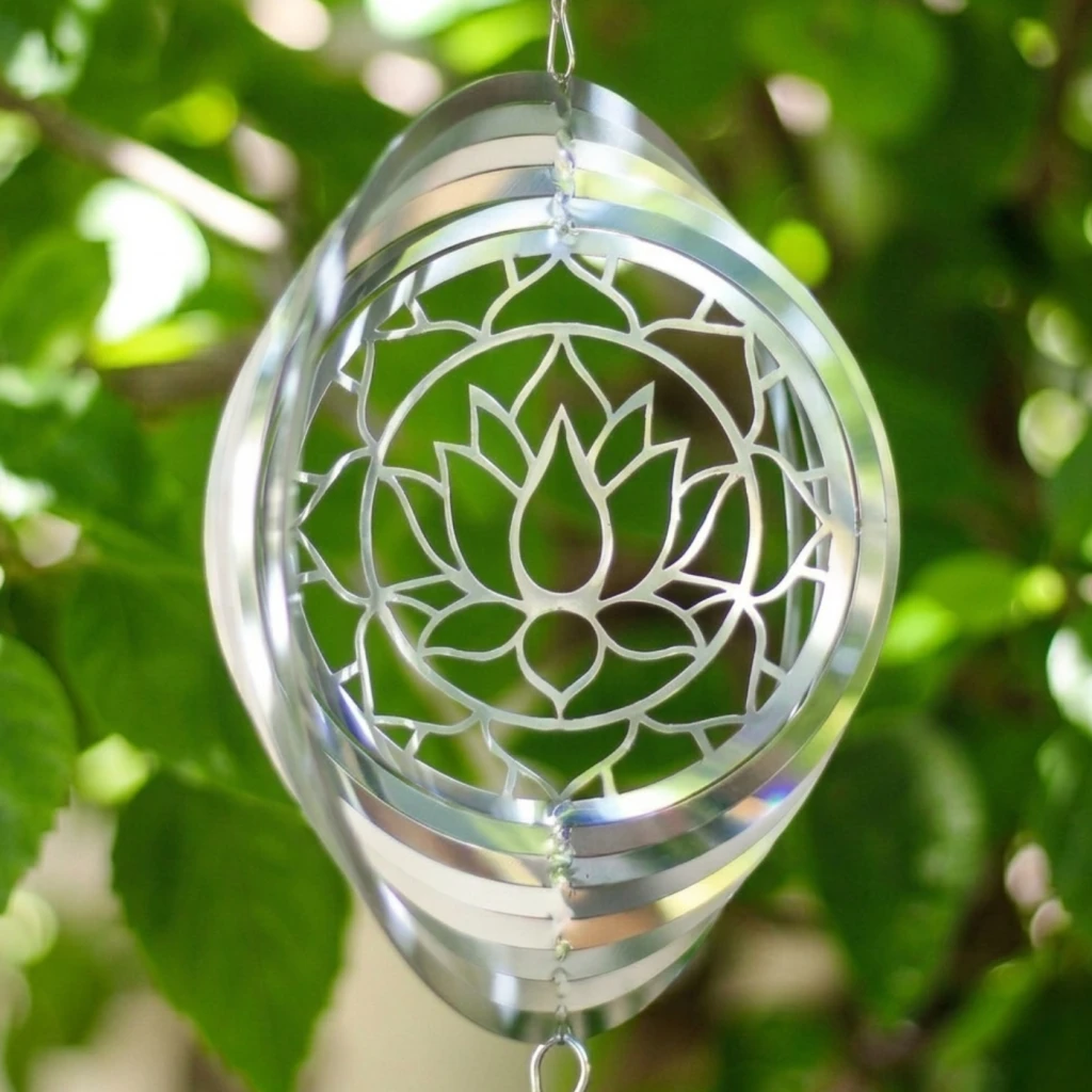 WindSpinner 20cm - Flor de Loto (Acero Inox.)