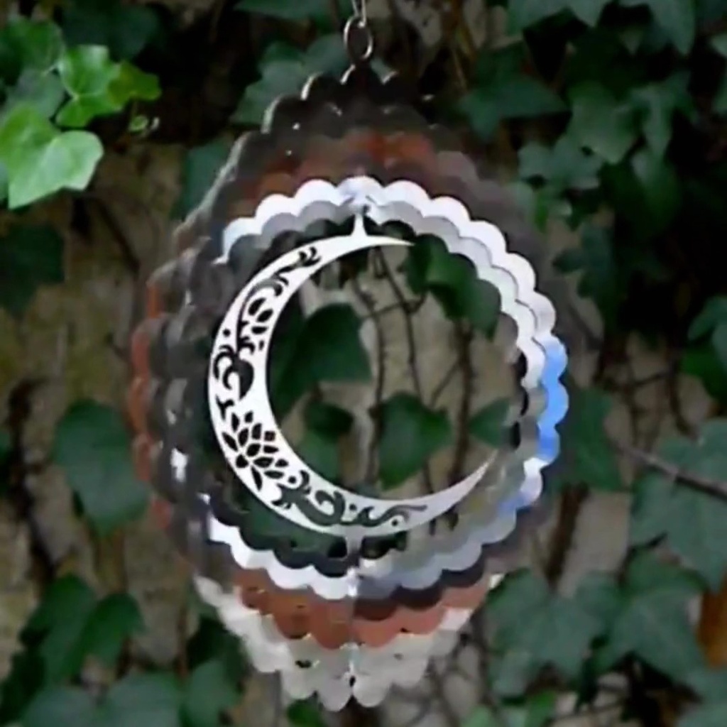 WindSpinner 20cm - Luna mágica (Acero Inox.)