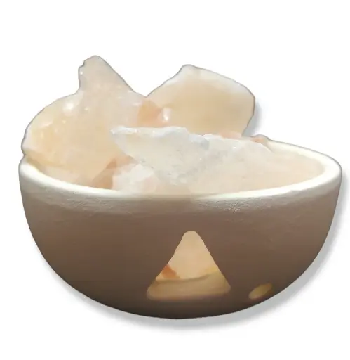 Lámpara de Sal Cuenco calado chico 10x5cm