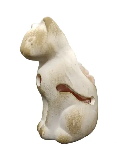 Lámpara de Sal Gato Egipcio 10x17cm