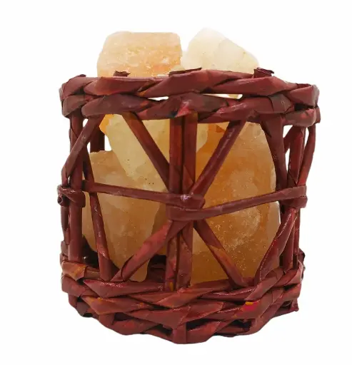 Lámpara de sal N°8 Triángulos trenzados 8x9cm