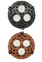 Portavela Triple Circular (Con Velas Incluidas)