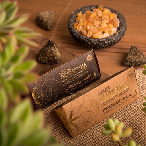 Sahumerio S.M. Triangular Incienso y Ambar