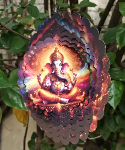LIQUIDACIÓN 2DA -WindSpinner 20cm Ganesha PINTADO