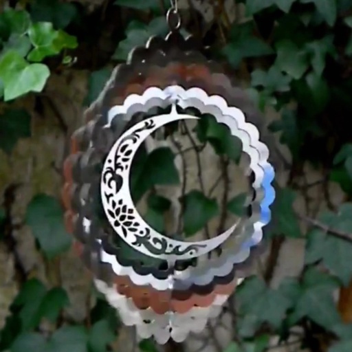[WINA20-008] WindSpinner 20cm - Luna mágica (Acero Inox.)