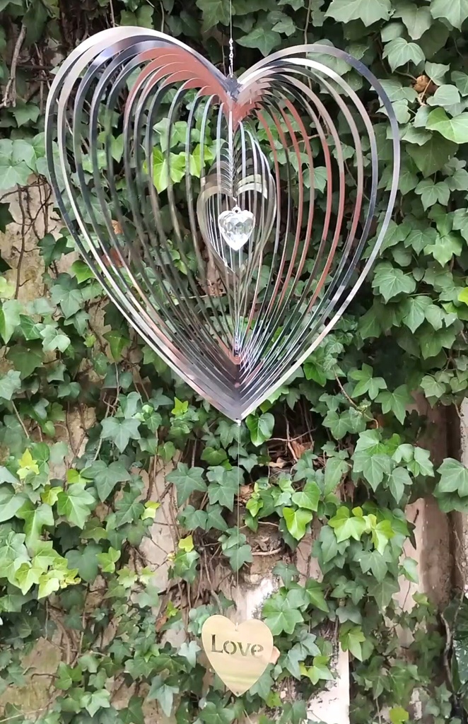 [WINAP-104] WindSpinner Premium 34x32cm - Corazón Puro (Acero Inox.)