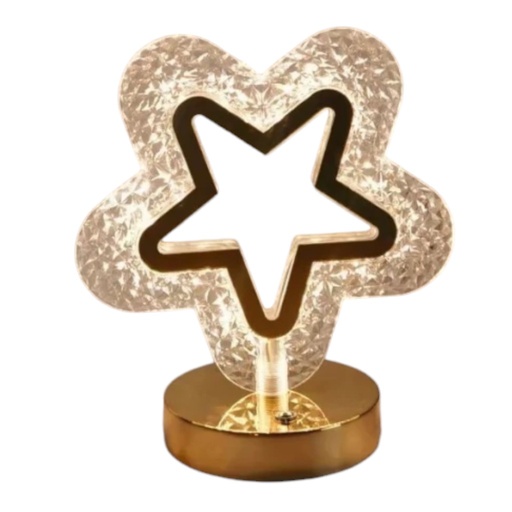 Lámpara Estrella Hueca 3 Colores - Recargable USB